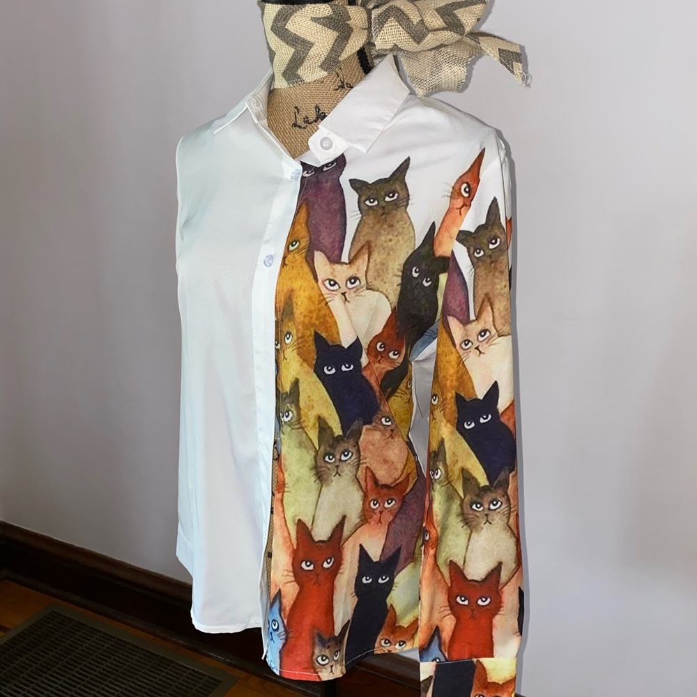 Cute cat blouse
